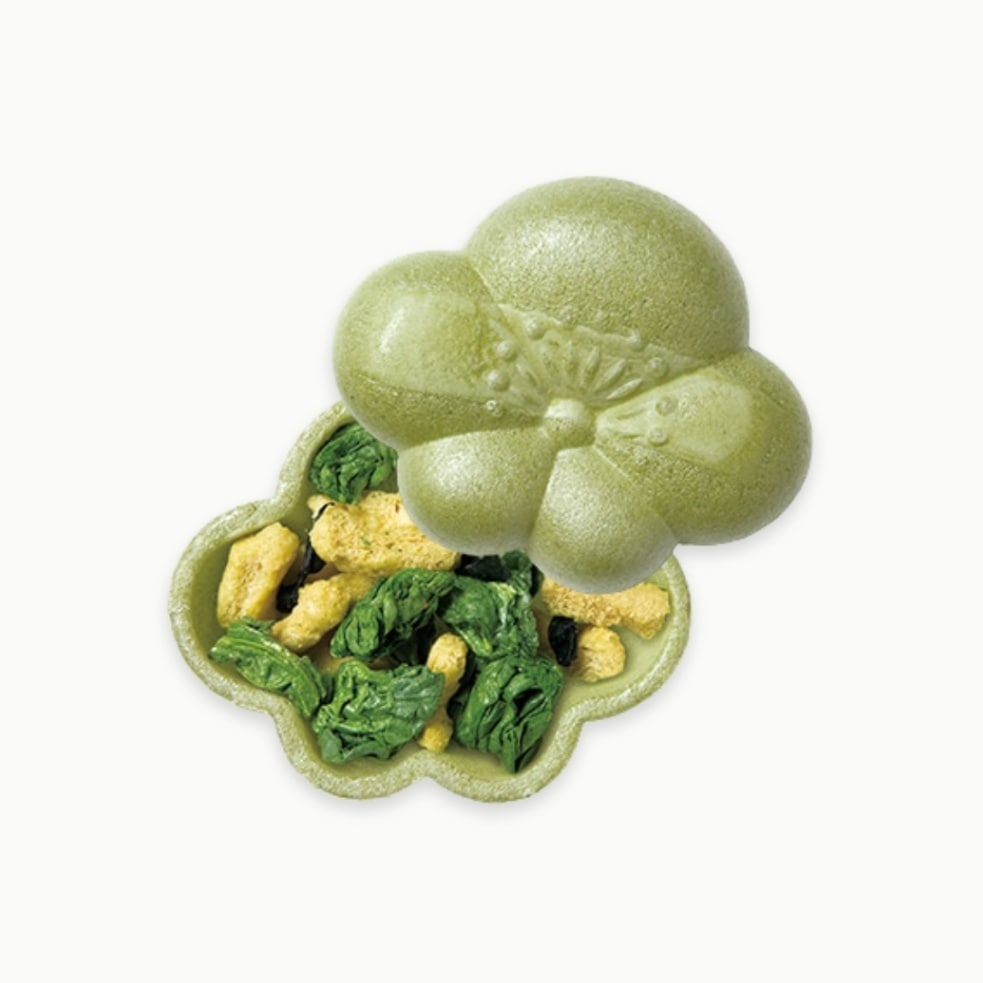 【花一会】乾燥湯品最中丨花椀最中・味噌湯丨油炸豆腐皮與菠菜(赤味噌)