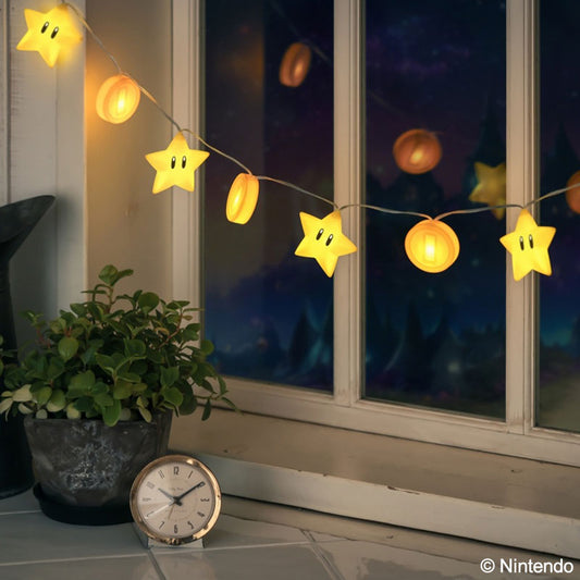 【Super Mario】超級星星及硬幣花環掛燈