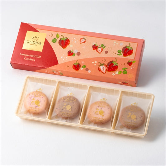 Japanese limited GODIVA Amaou Strawberry Langue de Chat cookies