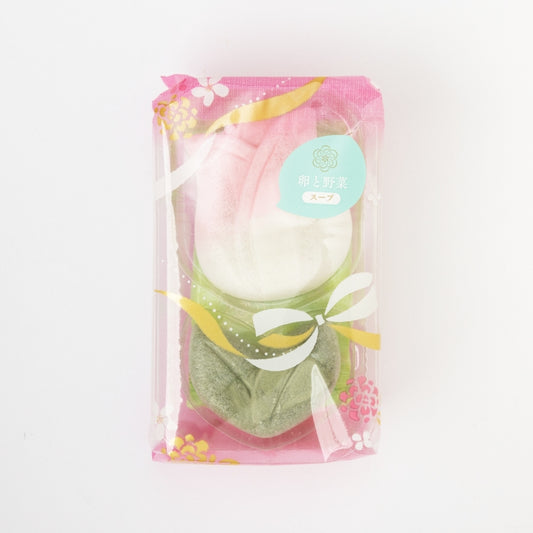 【花一会】乾燥湯品最中丨花一りん最中丨雞蛋與蔬菜濃湯(粉紅鬱金香)