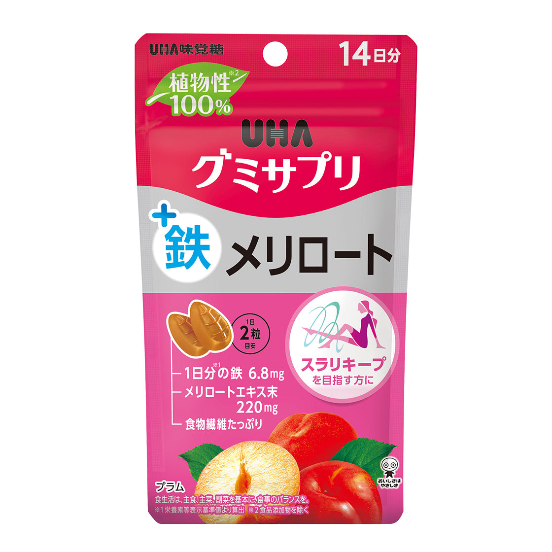 【UHA 味覺糖】補鐵 + 水分代謝木犀草軟糖丨李子味丨14日份丨IroIro Select Shop