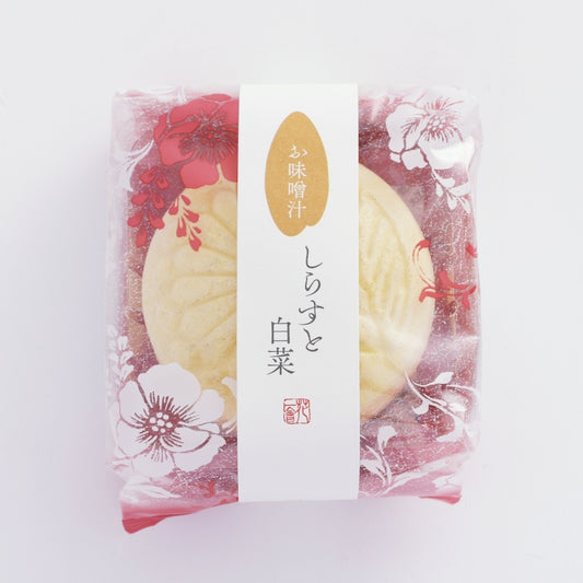 【花一会】乾燥湯品最中丨花椀最中・味噌湯丨吻仔魚與白菜(白味噌)