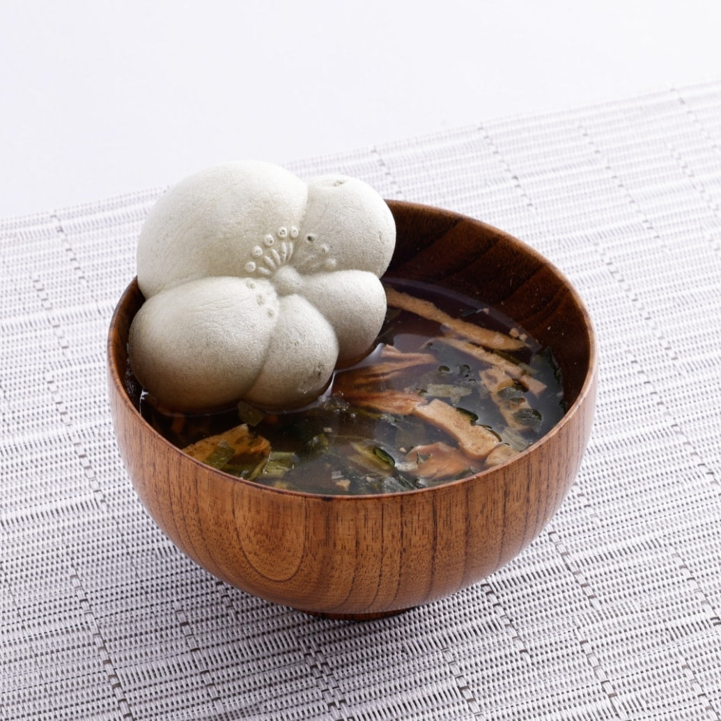 【花一会】乾燥湯品最中丨花椀最中・味噌湯丨舞菇與菠菜(白味噌)