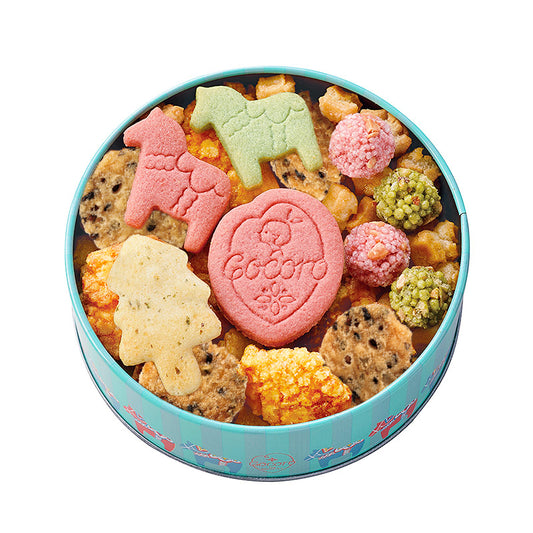 【Agemochi Cocoro】 日本罐裝燒米菓(湖水藍)