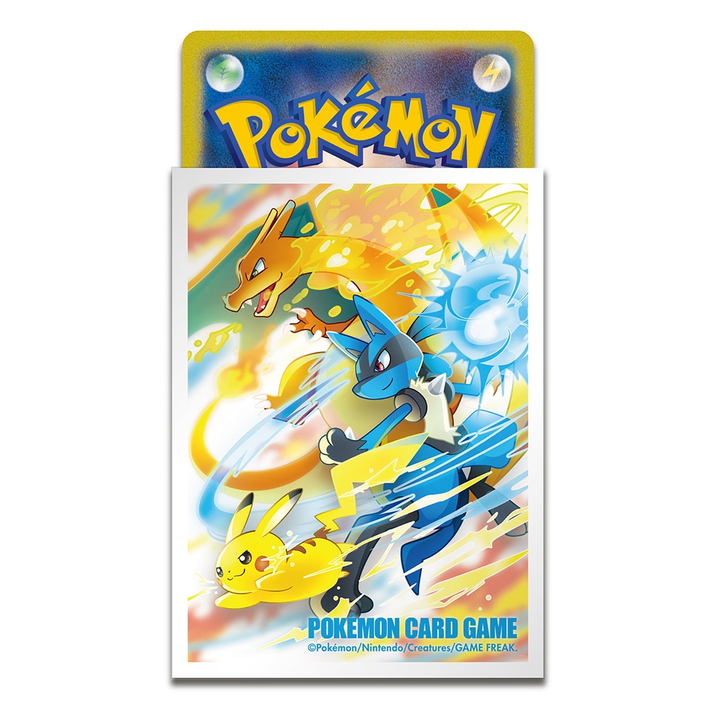 Pokemon TCG 路卡利歐噴火龍比卡超卡套