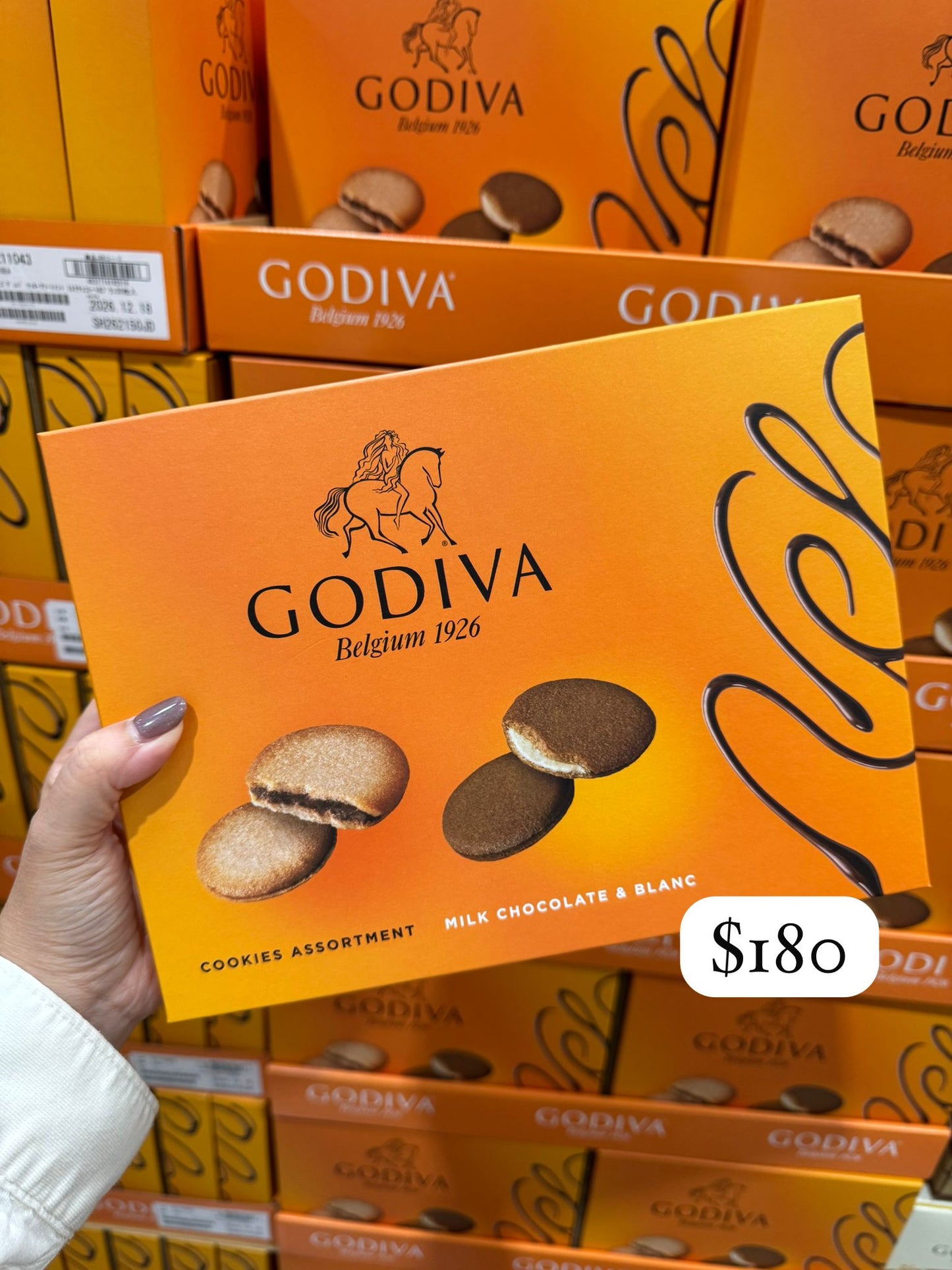 Godiva 朱古力夾心曲奇 白朱古力/牛奶朱古力 30枚入