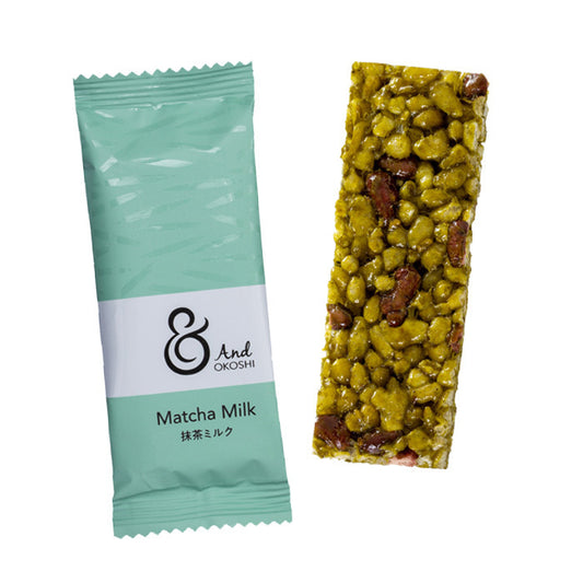 【&OKOSHI】抹茶牛奶米菓| 日本手工傳統米通