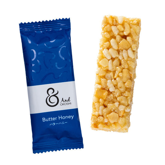 【&OKOSHI】牛油蜂蜜米菓| 日本手工傳統米通