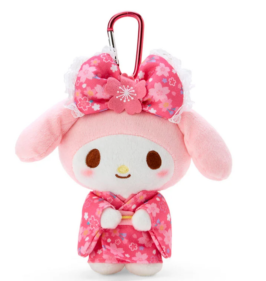 My Melody 櫻花和服公仔鎖匙扣連環保袋
