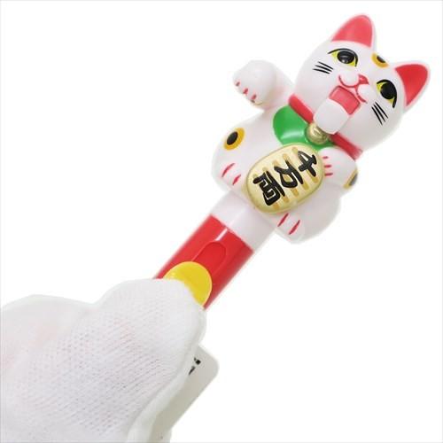 【Funbox】日本製招財貓動作原子筆|白貓款
