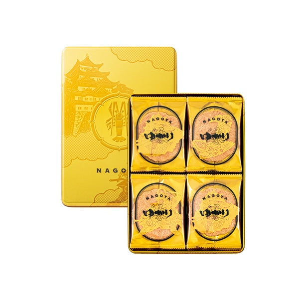 Yukari 黄金海老煎餅鐵罐外觀｜名古屋伴手禮