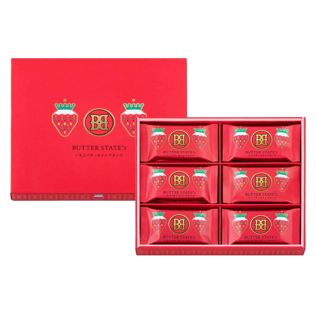 【BUTTER STATE's】士多啤梨奶油夾心餅丨12個入丨IroIro Select Shop