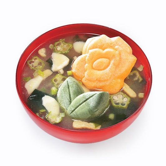 【花一会】乾燥湯品最中丨花一りん最中丨芋頭與秋葵味噌湯（橙玫瑰）