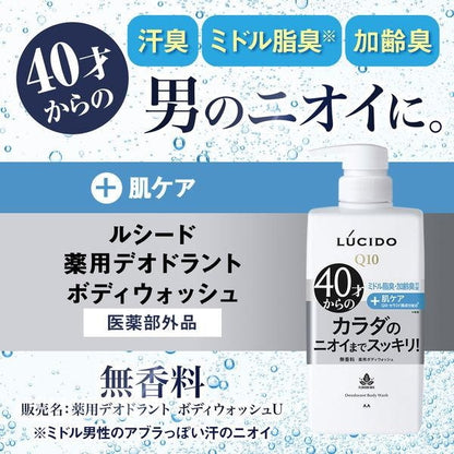 LUCIDO 40+ 藥用除臭沐浴露 清爽型 使用示範