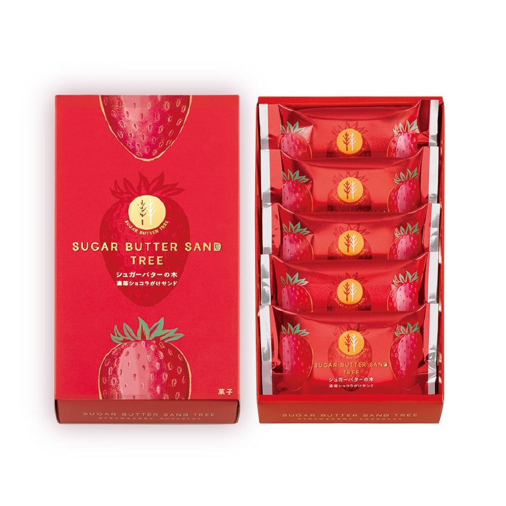 【Sugar Butter Sand Tree】士多啤梨白朱古力夾心餅丨5個入丨IroIro Select Shop
