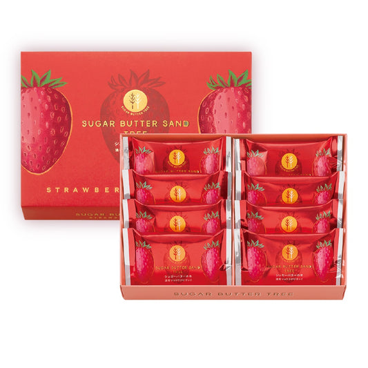 【Sugar Butter Sand Tree】士多啤梨白朱古力夾心餅丨8個入丨IroIro Select Shop