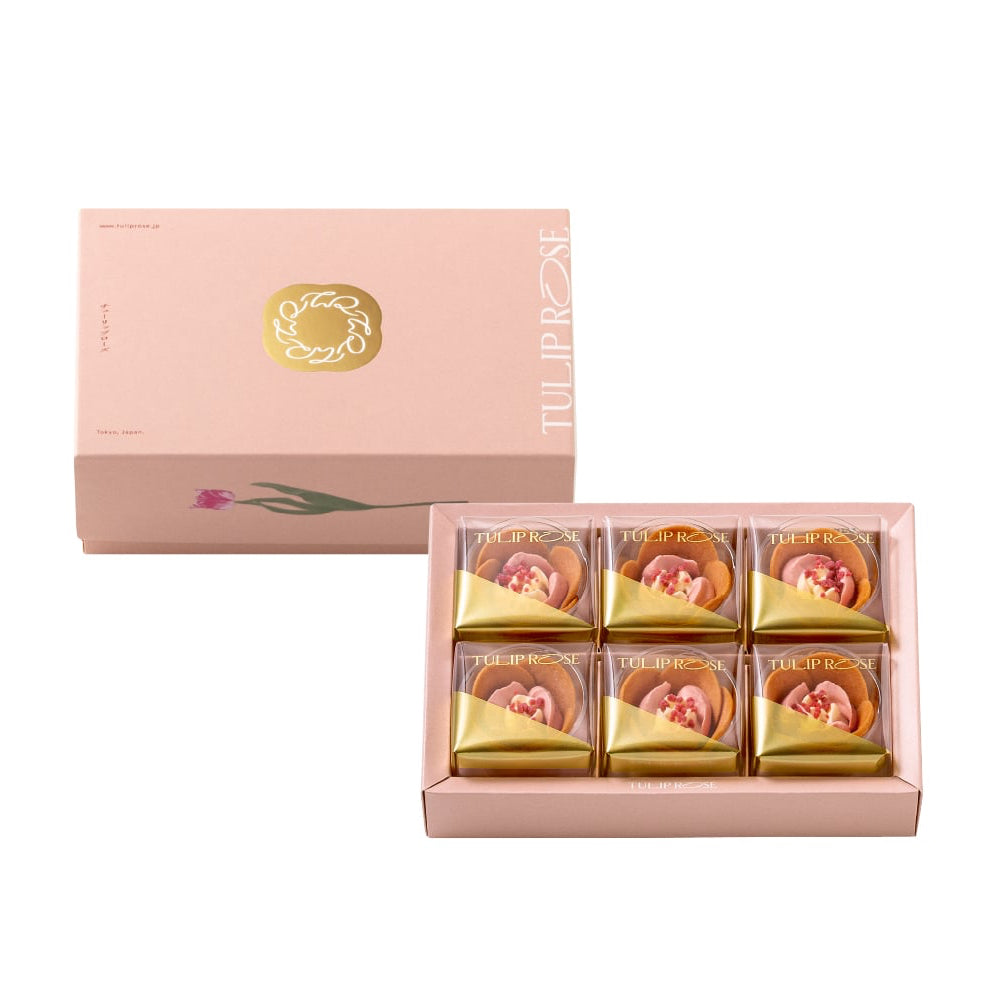 【TOKYO Tulip Rose】士多啤梨鬱金香貓舌餅丨6個入丨IroIro Select Shop