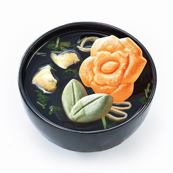 【花一会】乾燥湯品最中丨花一りん最中丨蜆肉清湯（橙玫瑰）