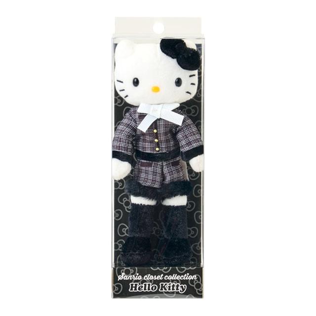 【Sanrio】鎖匙扣丨長腿Hello Kitty丨黑色tweed套裝丨Sanrio Closet 系列