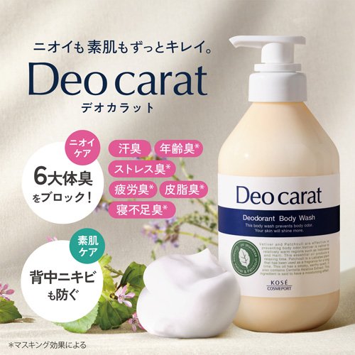 Deo Carat 藥用體味護理沐浴露 450mL 包裝外觀