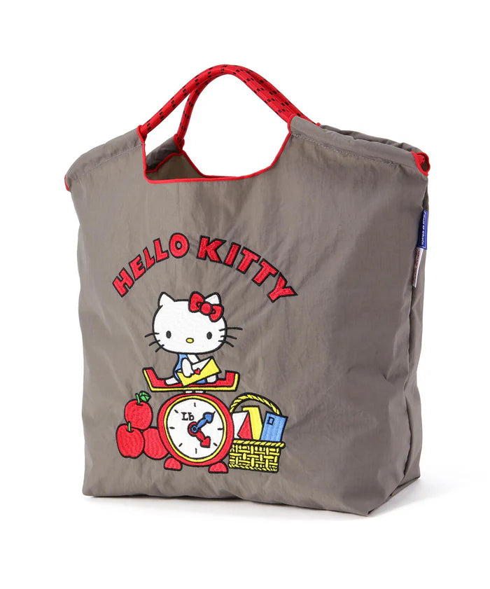 【Ball&Chain】Hello Kitty × Ball&Chain 刺繡 tote bag丨灰色