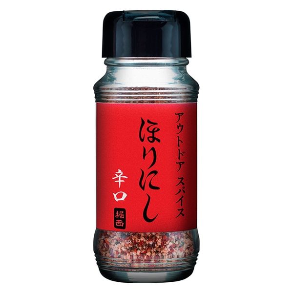 堀西ほりにし戶外萬能調味料辛口紅色包裝90g樽裝產品展示