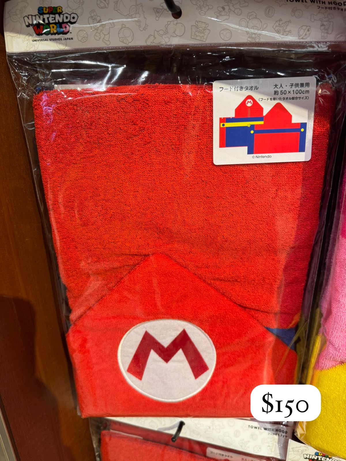 Super Nintendo World 大毛巾連帽 (瑪利歐)