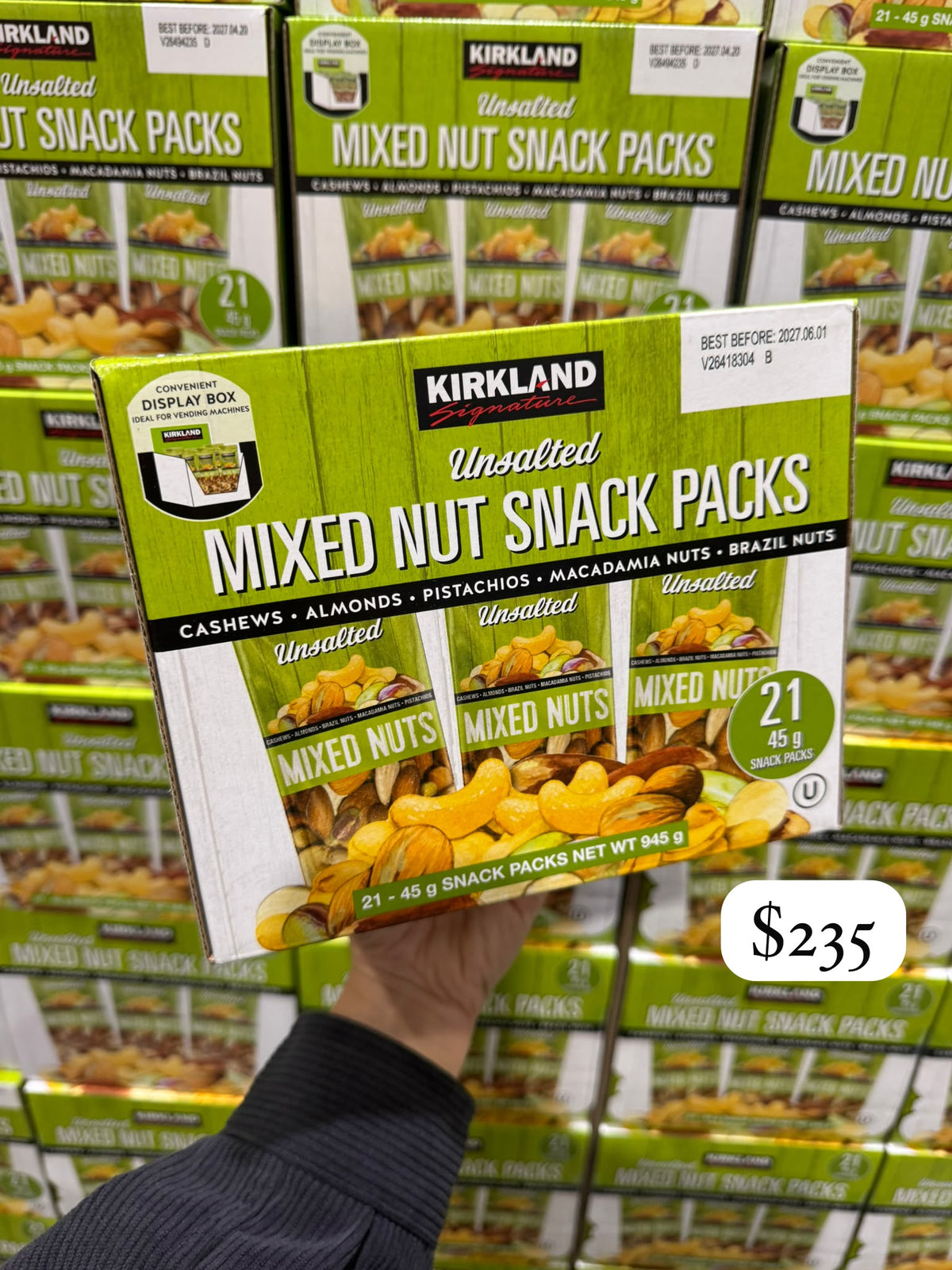 Kirkland Signature 無鹽雜錦堅果 45g x 21袋入