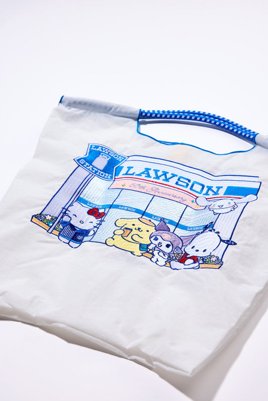 【Ball&Chain】50周年 Lawson × Sanrio × Ball&Chain 刺繡 tote bag丨白色
