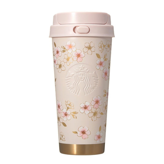 【Starbucks】SAKURA 2026 櫻花季限定系列丨杯型不鏽鋼保溫杯丨粉紅米色丨473ml丨IroIro Select Shop