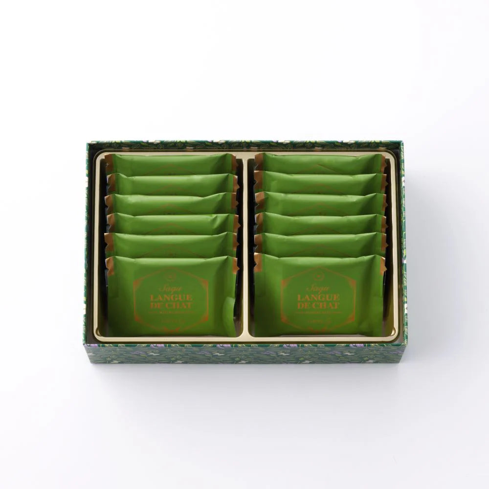 【ISHIYA 石屋製菓】抹茶朱古力貓舌餅 丨12枚入丨IroIro Select Shop