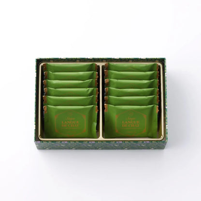 【ISHIYA 石屋製菓】抹茶朱古力貓舌餅 丨12枚入丨IroIro Select Shop