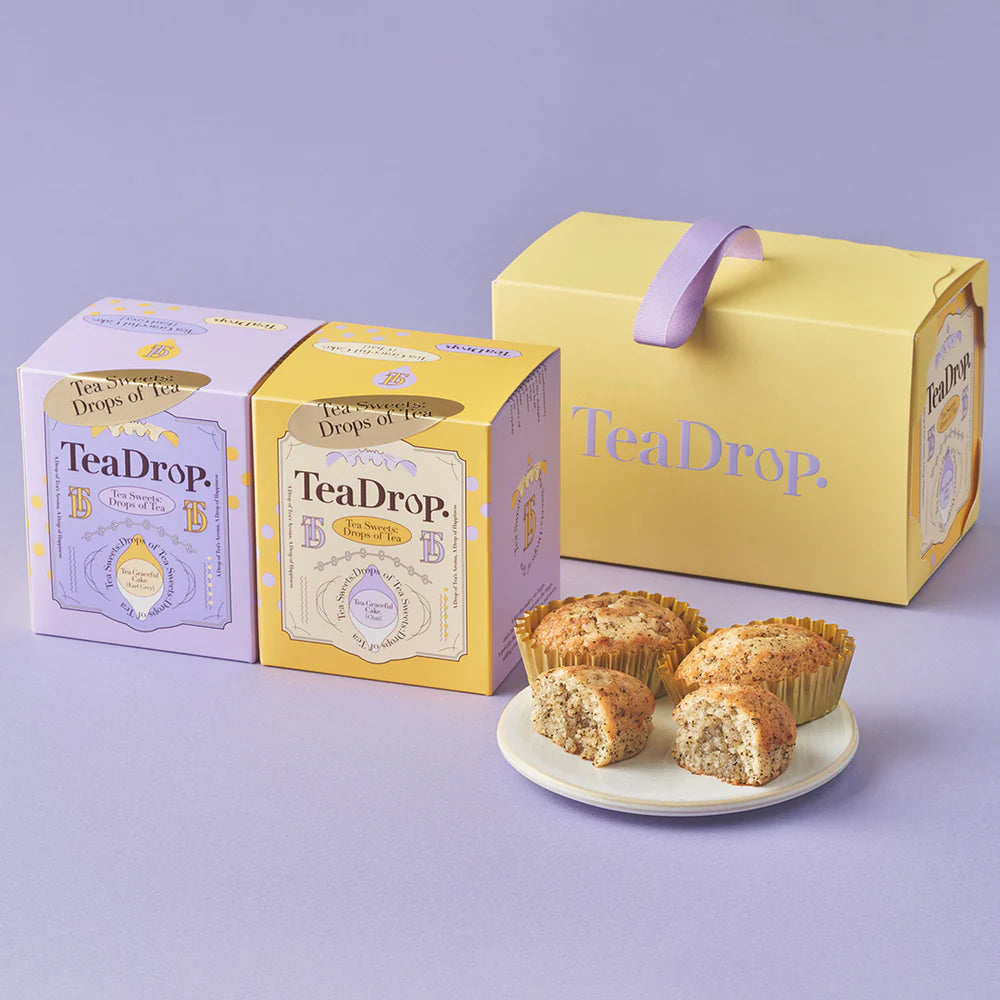【TeaDrop.】Tea Graceful Cake 禮盒裝 (伯爵茶 / 大吉嶺香料奶茶)丨6個入丨IroIro Select Shop