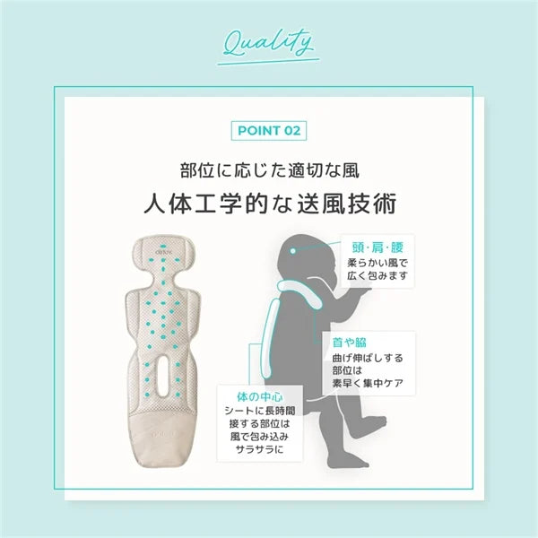 【Poled】Airluv 5 Macaron｜送風冷卻嬰兒車坐墊丨旗艦款