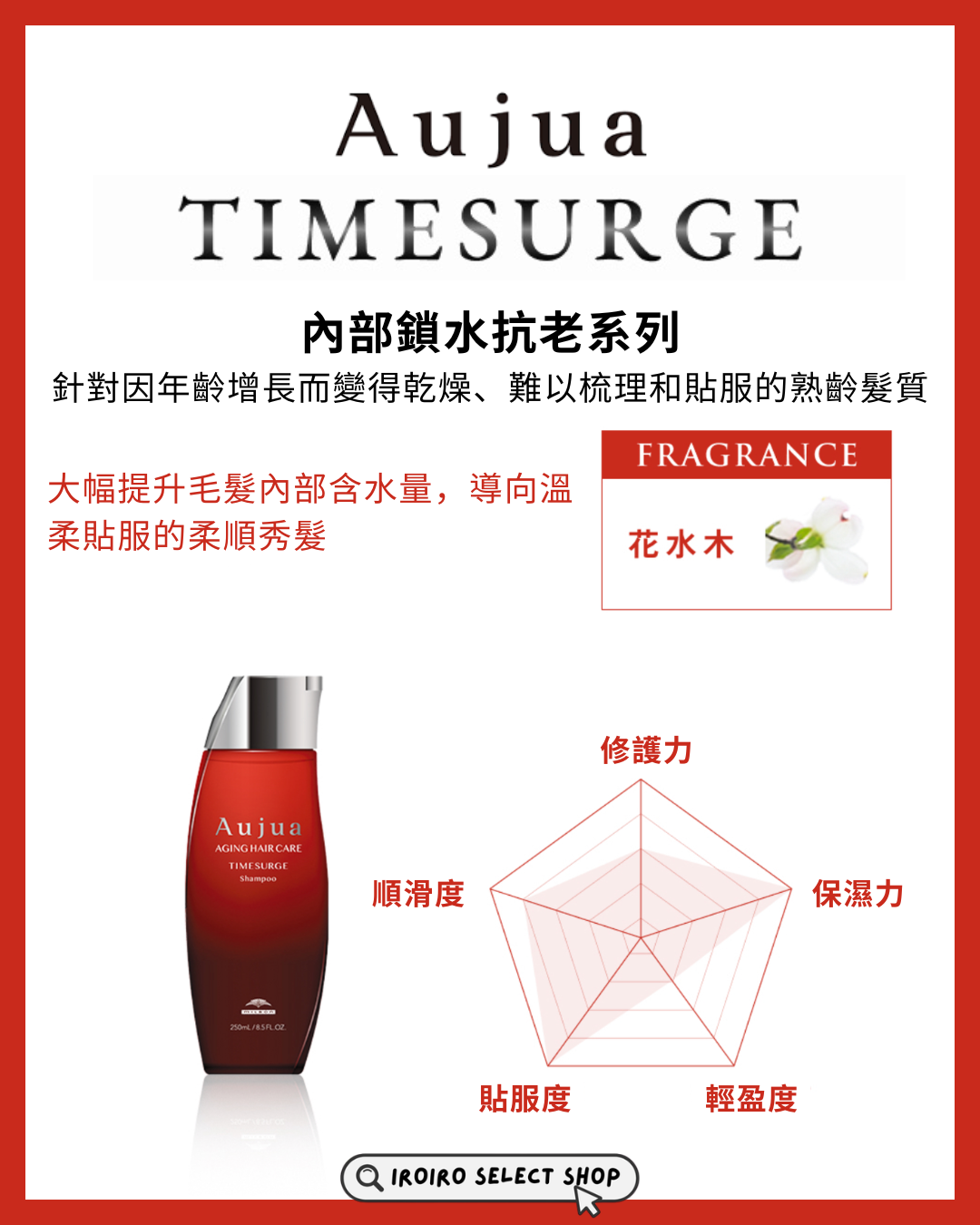 【Aujua】熟齡修護系列丨TIMESURGE Essence 鎖水修護精華乳丨內部鎖水抗老方案丨IroIro Select Shop