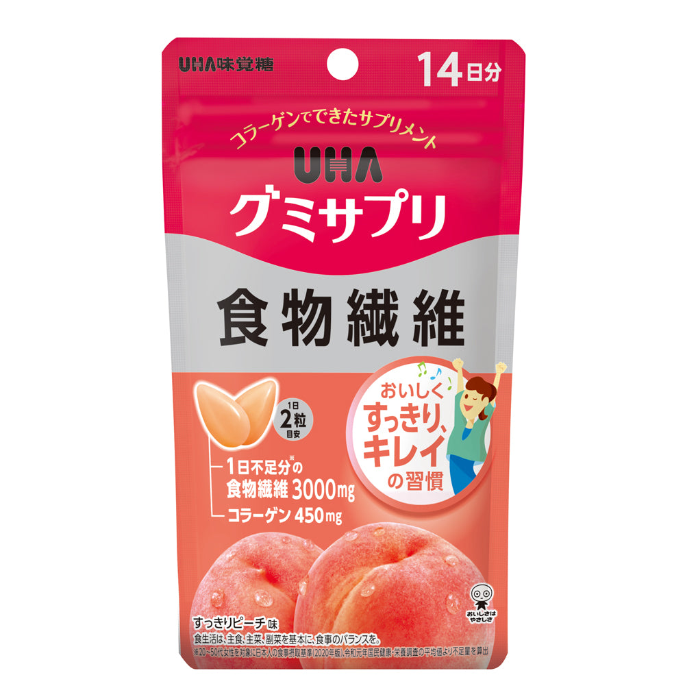 【UHA 味覺糖】膳食纖維軟糖丨蜜桃味丨14日份丨IroIro Select Shop