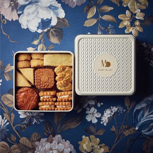 【Masahiko Ozumi Paris】ZABUTON BLANC 餅乾禮盒丨淺棕色編織紋路鐵盒裝丨IroIro Select Shop