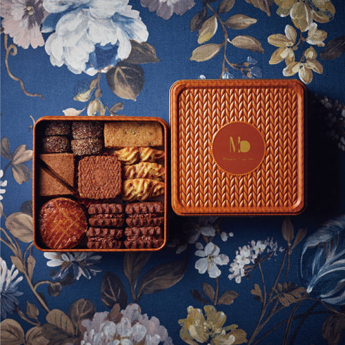 【Masahiko Ozumi Paris】ZABUTON CHOCOLAT 餅乾禮盒丨啡色編織紋路鐵盒裝丨IroIro Select Shop
