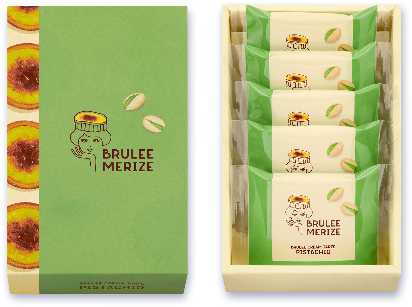 Brulee Merize 開心果味焦糖套餐 手繪示意圖