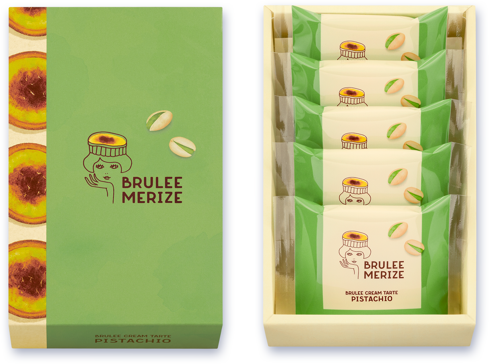 Brulee Merize 開心果味焦糖套餐 手繪示意圖