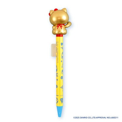 【Sanrio】日本製 Hello Kitty 招財貓原子筆｜金色金運