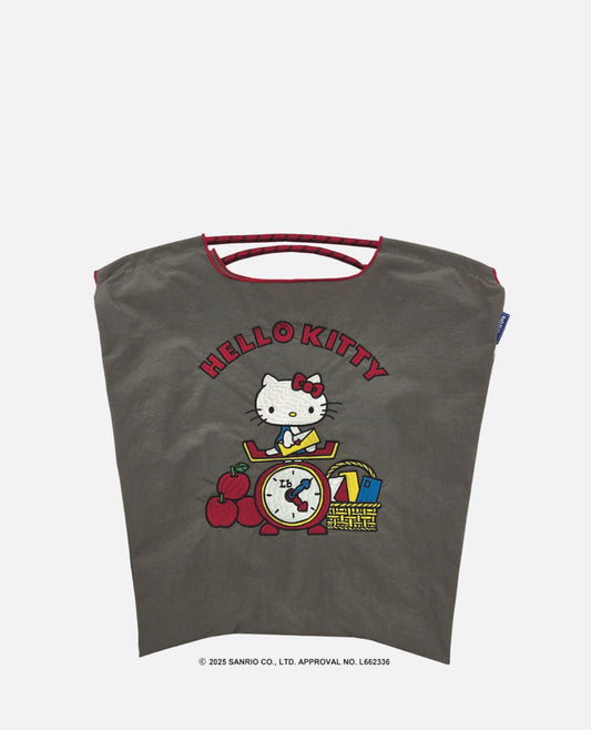 【Ball&Chain】Hello Kitty × Ball&Chain 刺繡 tote bag丨灰色