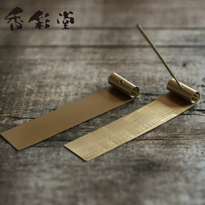 【香彩堂】真鍮香立（無加工原色款）｜日本製線香座