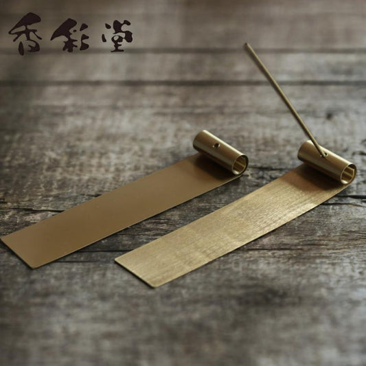 【香彩堂】真鍮香立（無加工原色款）｜日本製線香座