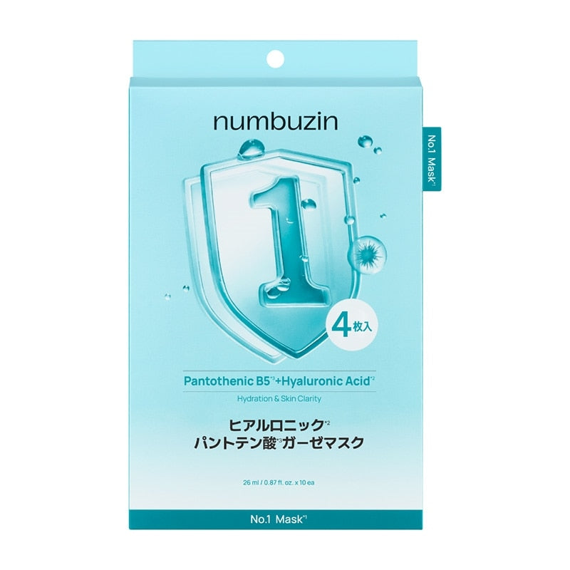 numbuzin No.1 泛酸玻尿酸鎮定紗布面膜