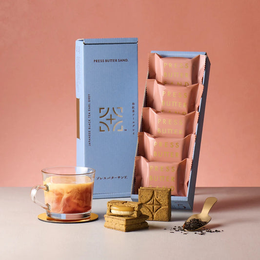 【Press Butter Sand】和紅茶伯爵茶焦糖奶油夾心餅丨5個入丨數量限定丨IroIro Select Shop