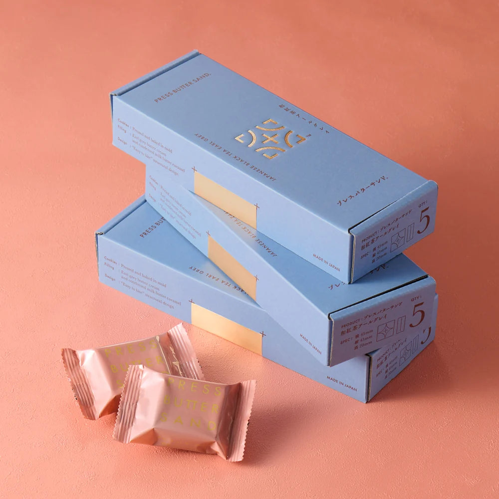 【Press Butter Sand】和紅茶伯爵茶焦糖奶油夾心餅丨5個入丨數量限定丨IroIro Select Shop