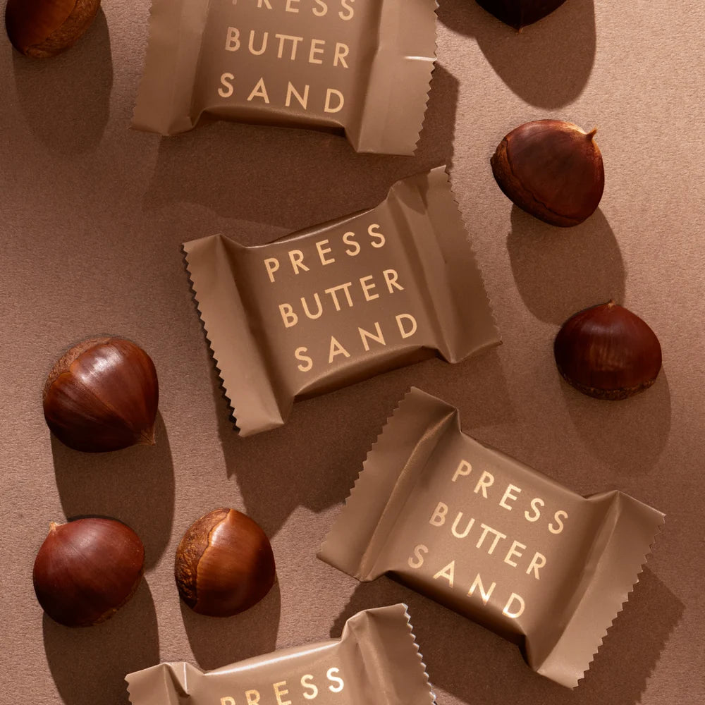 Press Butter Sand 栗子焦糖奶油夾心餅 切面展示