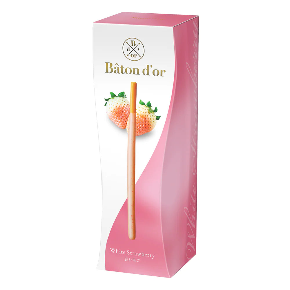Bâton d'or White Strawberry Chocolate Butter Biscuit Sticks
